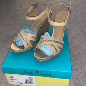 NWT Jack Rogers Abbey Wedge Sz 9.5